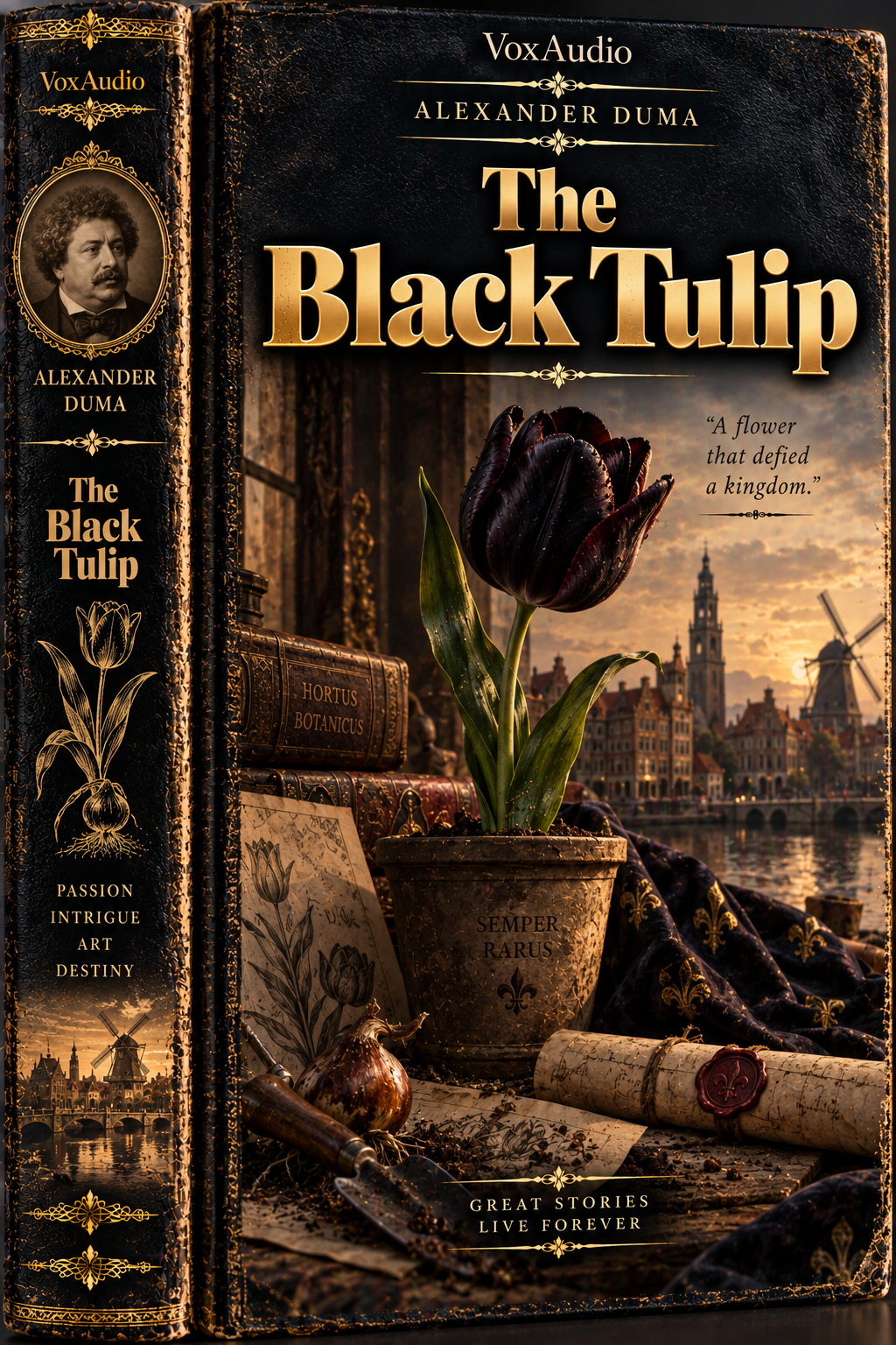 The black tulipan